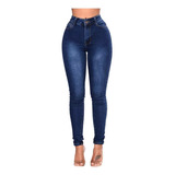 Pantalón Jeans Mezclilla Skinny Super Stretch Cintura Alta