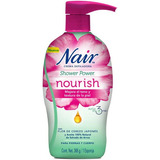 Crema Depilatoria Nair Shower Power Nourish 368g Con Esponja