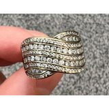 Anillo Diamantes Oro 18k 1.25 Cts Talla 7.5 Usado Como Nuevo