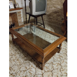 Mesa Ratona Rectangular De Estilo Con Vidrio