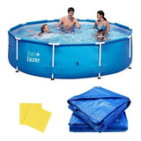 Piscina Armação 7.000l + Forro + Capa + Kit Adesivo Belfix