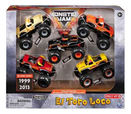 Monster Trucks Monster Jam El Toro Loco Fundidos A Presión,