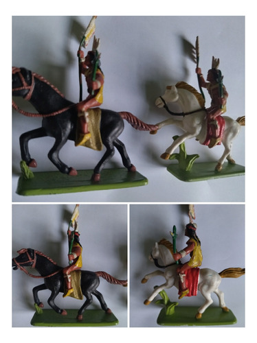 Índios A Cavalo Gulliver Forte Apache 4 Figuras