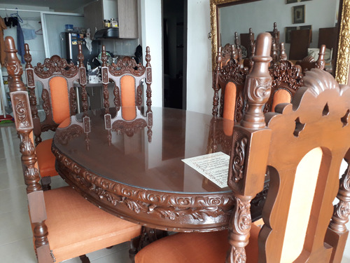 Juego De Comedor Estilo Luis Xv,muebles Gardner,usado