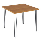 Mesa De Jantar 90 X 90 Mdp Pé De Ferro 4 Lugares Ametista