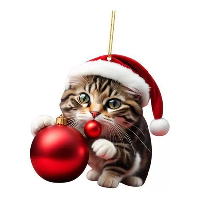 4 Adornos Navideños Para Gatos, Decoración 4 Piezas
