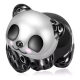 Charm De Oso Panda En Plata 0.925. Joyería Artesanal Osito.