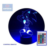 Lámpara Sonic Visual 3d Única Control Remoto Colores Full