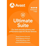 Avast Ultimate Security - 10 Dispositivos - 1 Año