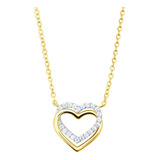 Dije Bizzarro Corazones Con Cadena Oro 14k Y Zirconia