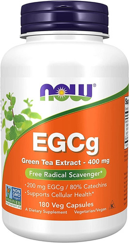 Now Foods | Egcg Green Tea Extract | 400mg | 180 Veg Capsule