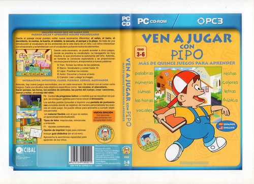 Pipo Cd Fisico Juegos Educativos X 5 Unidades