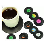  Posa Vasos X6 Tazas Vinilo Disco Retro Vintage Cd Trendy