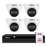 Kit 4 Câmeras Vlp1230 Dome Ip Intelbras, Nvr 1404, Hd 2tb Pr