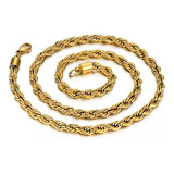 Cadena Oro Lam 14k 60 Cms Y 3.5 Mm De Grosor.