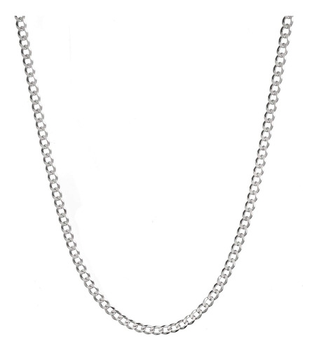 Collar De Cadena De Eslabones Cubanos De Plata De Ley 925 - 