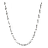 Collar De Cadena De Eslabones Cubanos De Plata De Ley 925 - 