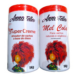 Kit Super Creme1kg + Mel Cola1kg Cachos Naturais Anna Telles