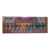 Esmaltes Nail Art Gel Kit 12 Pcs Decoración Uñas Profesional