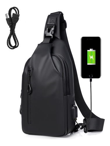 Mariconera Impermeable Pechera Con Usb, Mochila Cruzada T- P