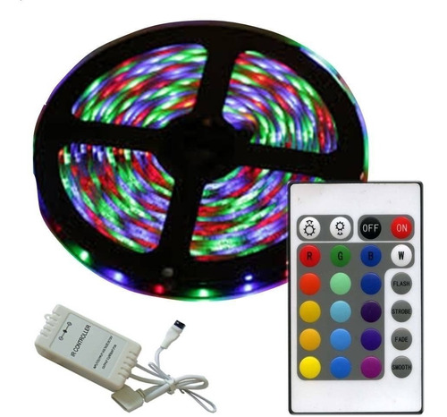 Cinta Tira 300 Led 5mt Rgb Control