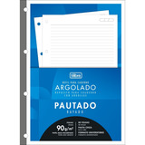 Bloco De Fichário Univ. Pautado 90g 4 Furos 80 Folhas