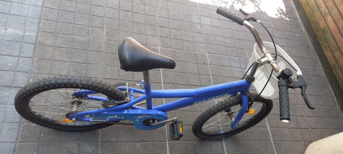Bicicleta Olmo Infantil, Rodado 20, Azul, Con Canasto