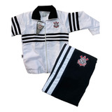  Jaqueta + Calça Infantil Corinthians Oficial Conjunto