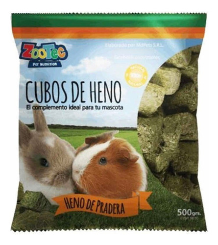 Heno En Cubos Pack 5unid X500g C/u Conejos Cobayos Roedores