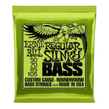 Cuerdas Para Bajo Eléctrico Ernie Ball Slinky Bass 2832 - Pack De 4 Unidades