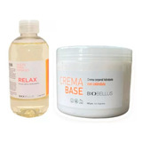 Crema Base 500g + Aceite Relax 250ml Biobellus