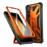 Funda Para Galaxy S23 Naranja Con Protector Pantalla Soporte