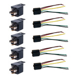 10 Piezas Relevador Relay Con Arnes 5 Patas 12v 40a Spider 