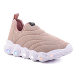 Tenis Infantil De Led  Meninas De Meia Calce Facil Light