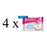 4 Pc Toalha Umedecidas Higiene Intima Cotton Line Sensitive 