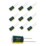 Capacitor Electrolítico 15uf Microfaradios 400v 105° 10 Pz