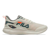 Zapatillas Fila Gear Color Blanco/gris/naranja - Adulto 45 Ar