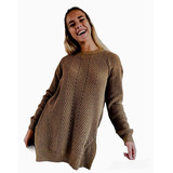 Maxi Sweater Pack X 2 Tejido Acrílico Mujer