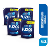 Pack 4 Detergentes Forte Fuzol Doypack 3000 Ml