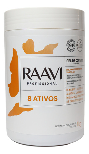 Gel De Contato 8 Ativos Raavi 1 Kg