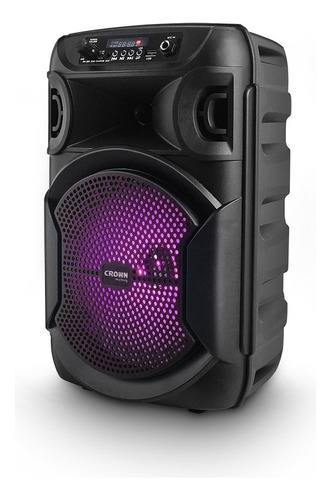 Parlante Portatil Bluetooth Led Crown Mustang Djs-820 2500w Color Negro