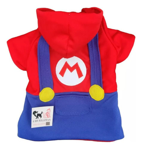 Sudadera Disfraz Mario Bros Luigi Mascotas Perros Gatos