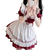 A Linda Mujer Mucama Cosplay Disfraz Mostrar Vestido Lolita