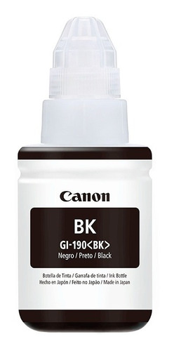 Botella Tinta Gi-190 Bk Para Pixma G110 0 G2100 G3100