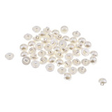 5 Paquete De 4-20 Botones De Perlas Semicirculares De