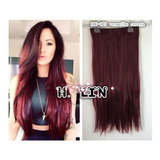 Cabelo Aplique Tic Tac Japonesa 60cm Cor118# Vermelho Cereja