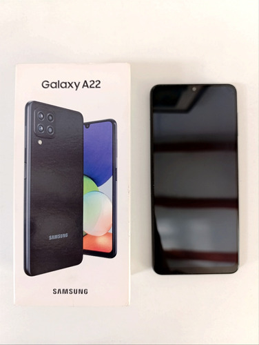 Samsung Galaxy A22 Dualsim 128gb Black 4gb Ram 10/10 +fundas