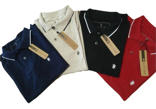 Kit 5 Camisas Masculina Polo Plus Size G1 G2 G3 G4 G5 G6