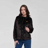 Polar Mujer Básico Full Zipper Negro Fashion's Park