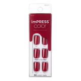 Uñas Impress Color Red Velvet